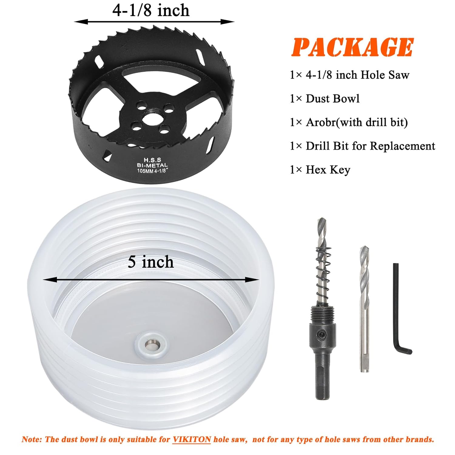4-1/8 ホールソー 埋め込み式ライト用 4.1インチ ホールカッター ダストボウルキャッチャー付き LED埋め込み式照明 4イン