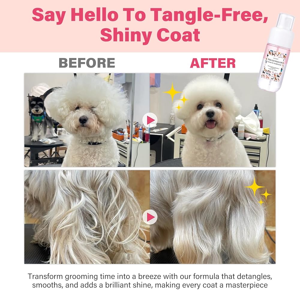 Dog Detangler Spray with Coconut Oil for Tangle-Free Coats - 3