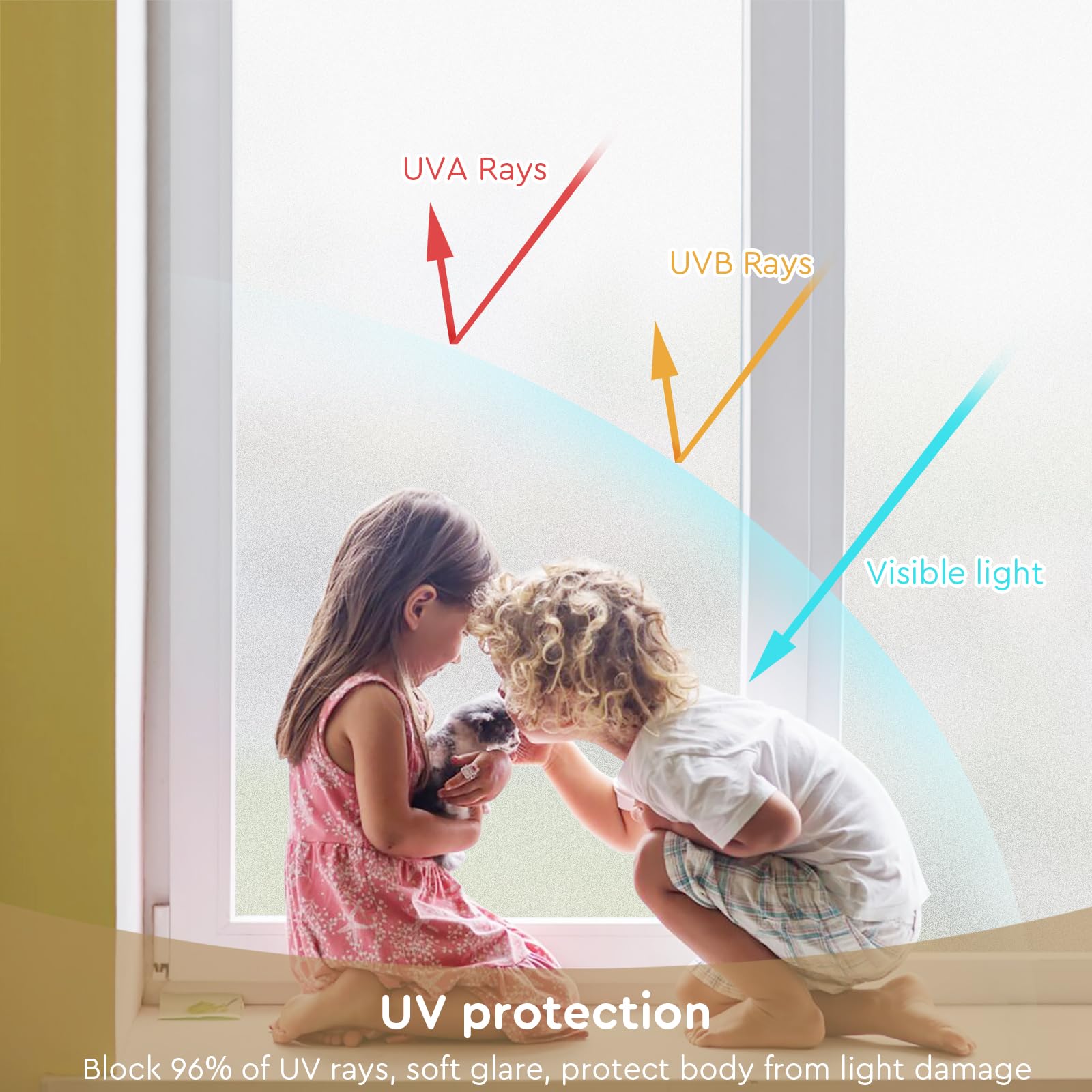 LEMON CLOUD Fensterfolie Blickdichte Sichtschutzfolie Selbsthaftend Milchglasfolie Statische Fensterfolien Anti-UV Fenster Folie Für Büro Zuhause Badzimmer Weiß Matt 90x400cm
