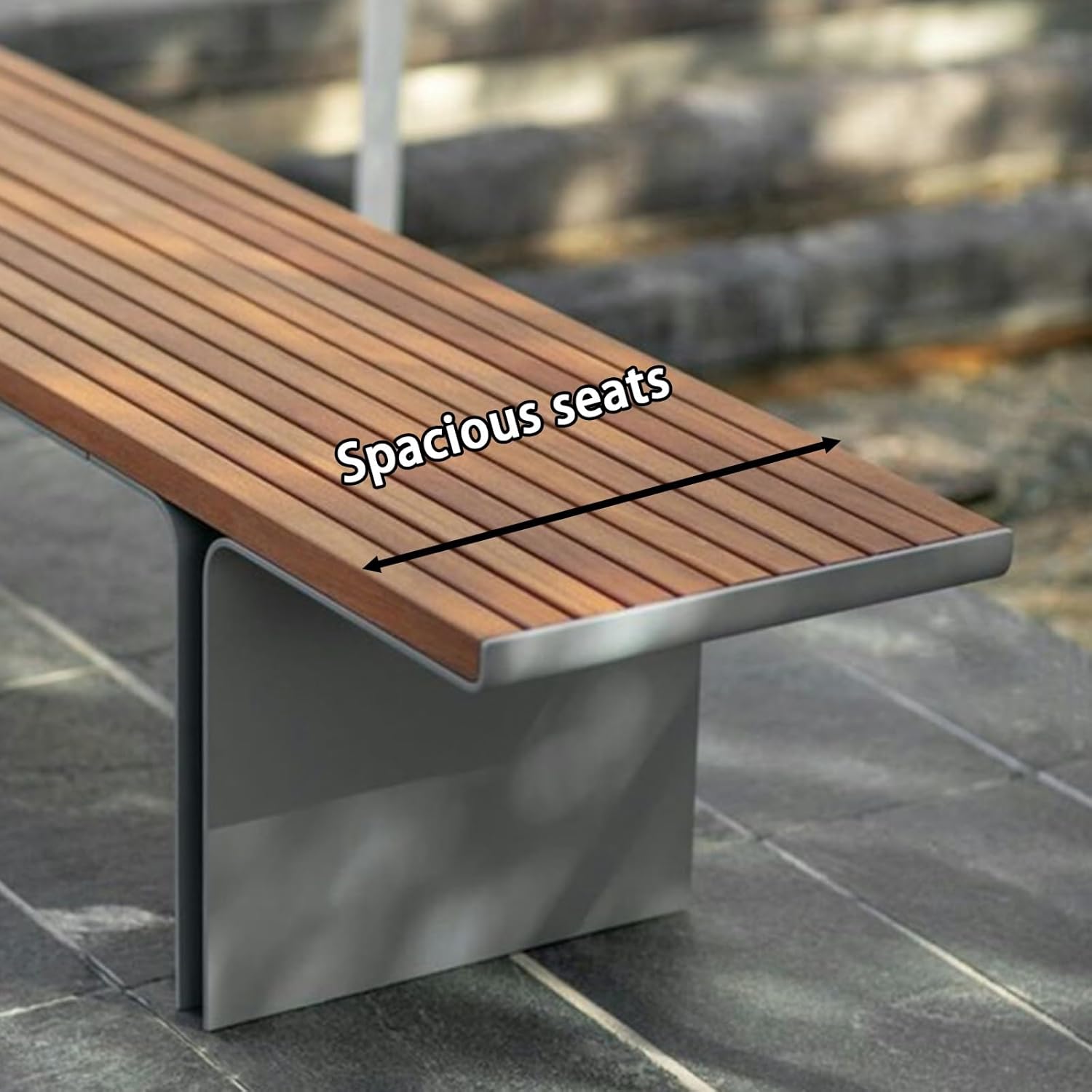 Garden Benches for Outdoors, Backless Patio Park Bench, Patio Bench, Garden Bench, Leisure Park Bench Chair, Ideal for Lawn & Indoors(140cm)