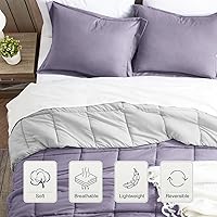 Vista 36 de satisomnia Queen Comforter Set Grey, Soft Seersucker Comforters Queen Size Bed, 3 Pieces Lightweight Down Alternative Bedding Comforter Full Sets