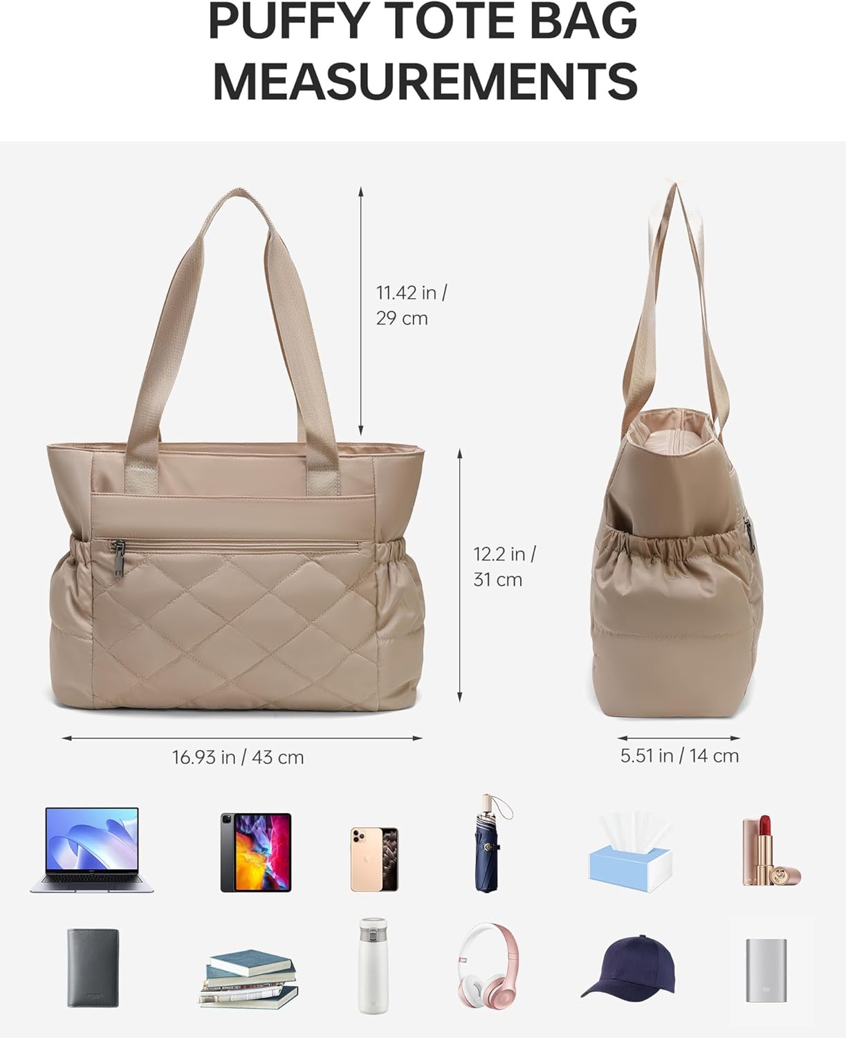 totebag Polyester fibre HoboTote Large Convertible Shoulder Purse for Commuting Crossbody bags