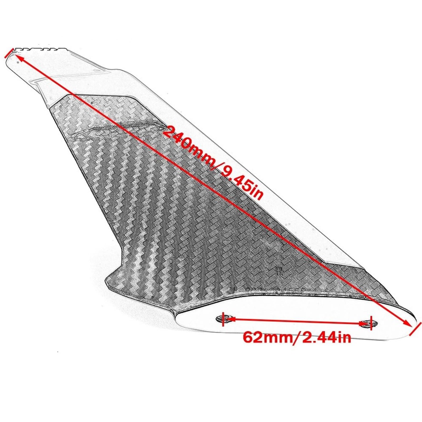 Front Bumper Splitter dachowy Pasuje do HONDA CBR600 CBR650R CBR1000 CBR300R CBR650F CBR50 Przednia owiewka, aerodynamiczne skrzydełka, boczne spojlery
