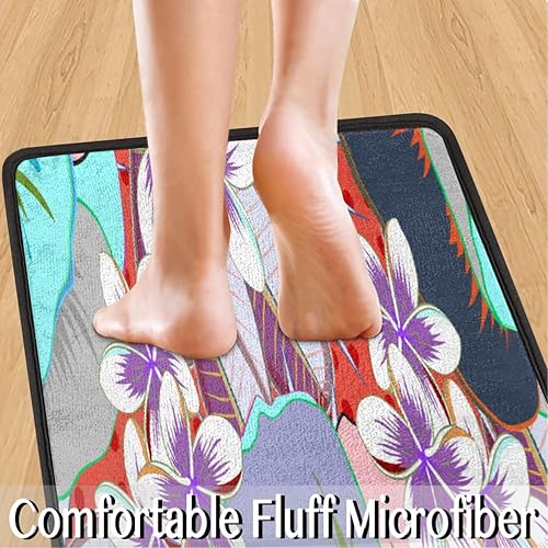 Miniatura 5 de GUYOS Tapete de cocina con patrones florales tribales coloridos 2 piezas tapetes acolchados antifatiga para suelo de cocina de 47 x 17 pulgadas29 x