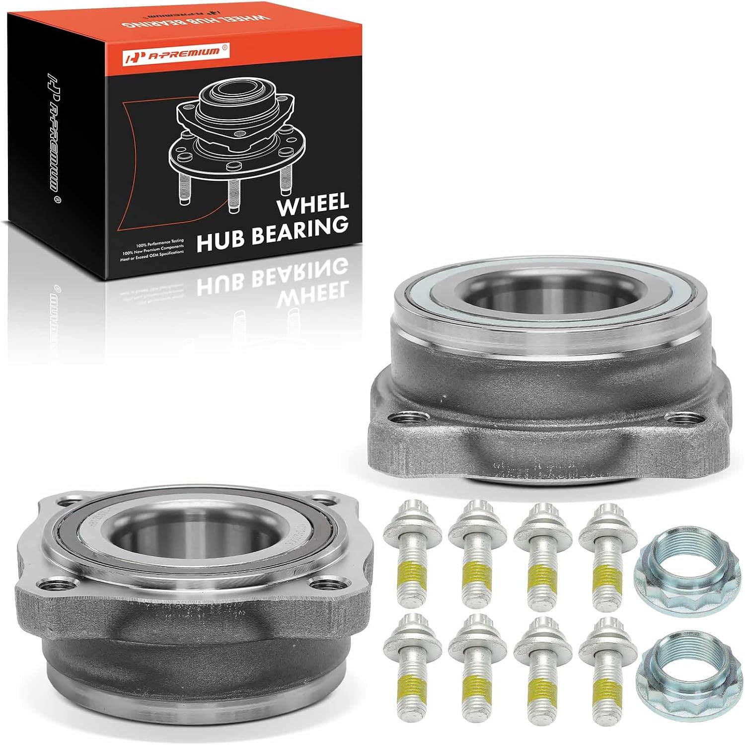 A-Premium 2 x Rear Wheel Bearing and Hub Assembly Compatible with BMW F25 Series X3 2013-2017, F26 Series X4 2015-2018