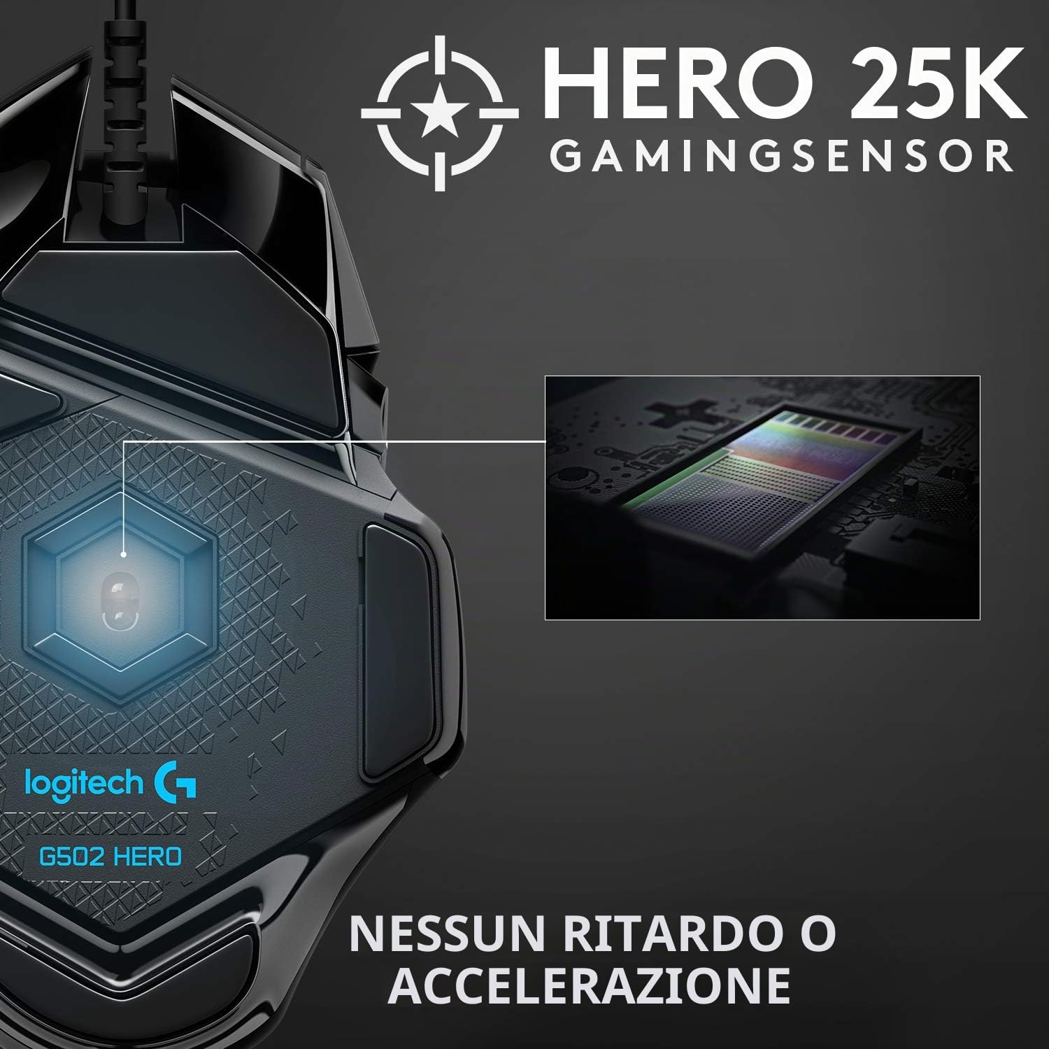 Logitech G PRO x Cuffia Gaming Cablata con Microfono Blue VO!CE & 502 HERO Mouse Gaming Prestazioni Elevate, Sensore HERO 25K, 25.600 DPI