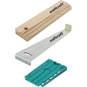 Wolfcraft Successful Set Laminate &amp; Design Floor Laying - Joint Free Alignment | Komplettes Verlegeset mit Zugeisen, Schlagho