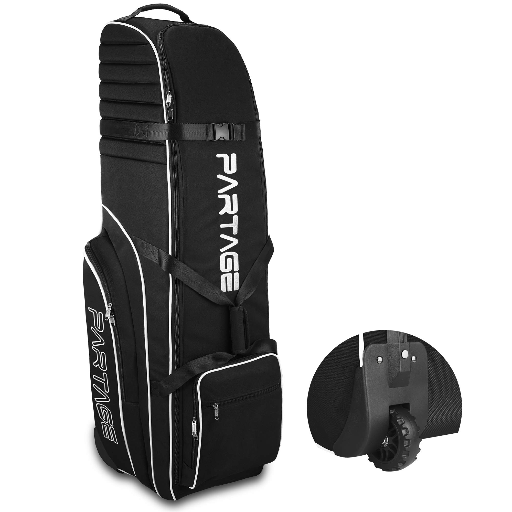 Partage Golf Travel Bag with Wheel, Golf Travel Case for Airlines, 900D