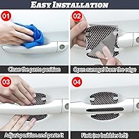 Vista 4 de Adhesivo Protector de TPU Tipo Fibra de Carbono para Copas de Manijas de Puerta de Coche, Protector de Pintura de Puerta de Auto, Películas