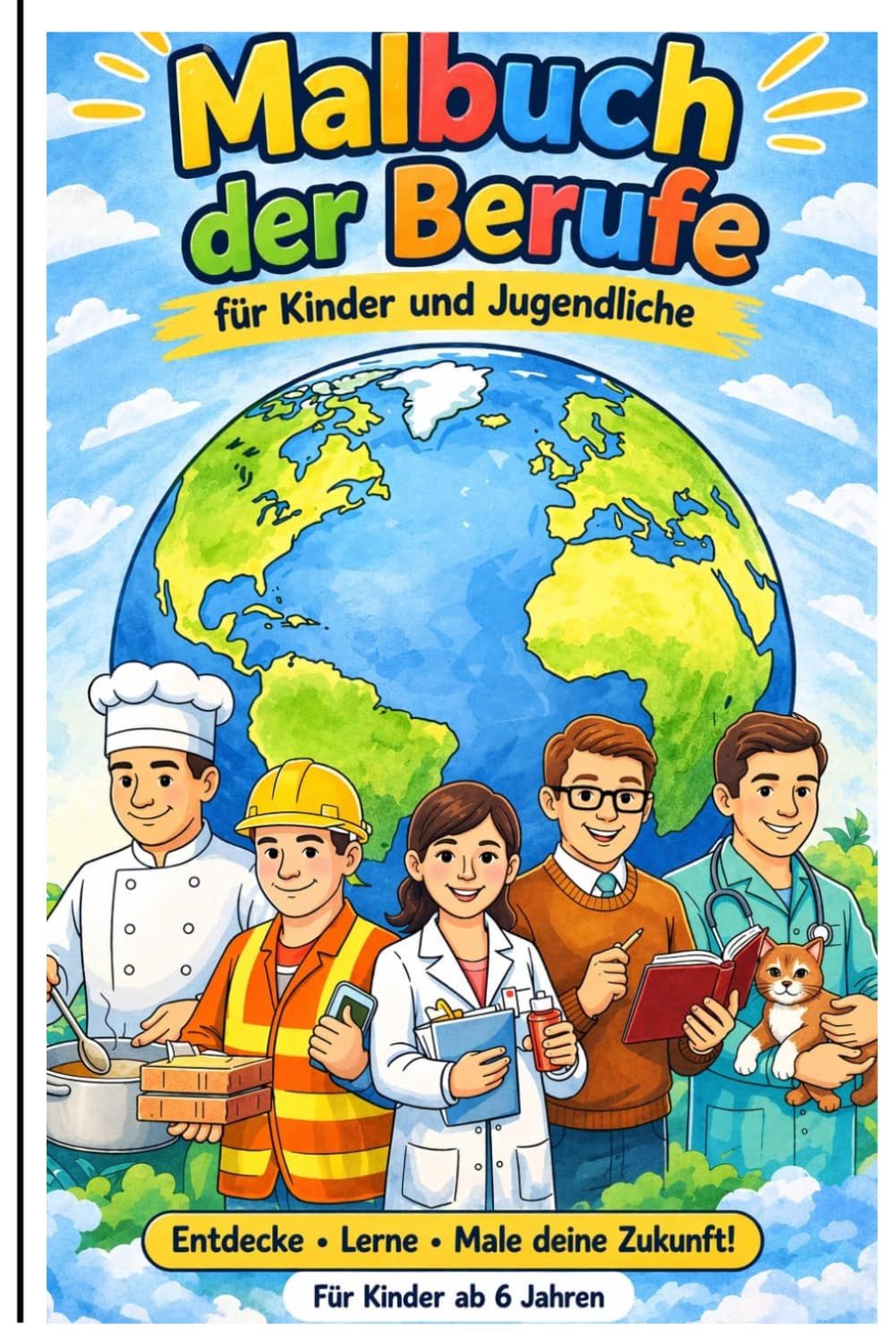 Malbuch der Berufe: für Kinder und Jugendliche