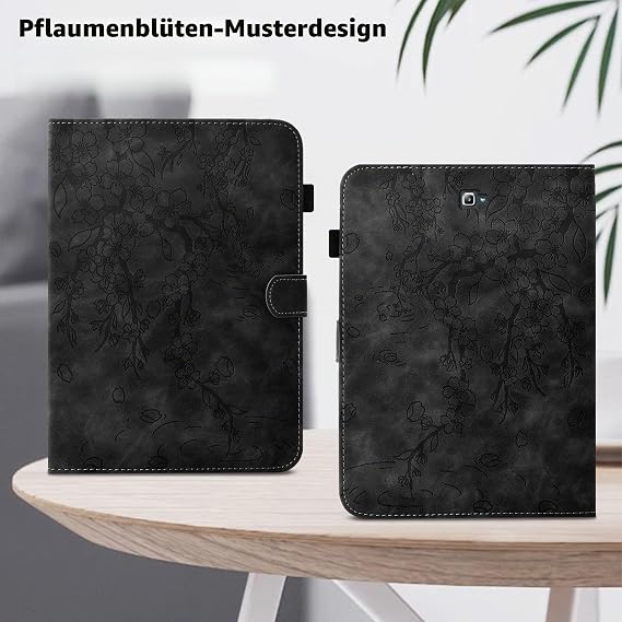 Case for Samsung Galaxy Tab A 10.1 Inch 2016 Flip Case Cover for Galaxy (SM-T580/SM-T585/SM-T587 Tablet Folio Protective Case Stand PU Leather Case - Black