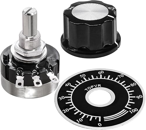 Taiss 2 unidades RV24YN20S 3K Potenciómetro de una sola vuelta de película de carbono rotativa potenciómetro utilizado para la regulación de