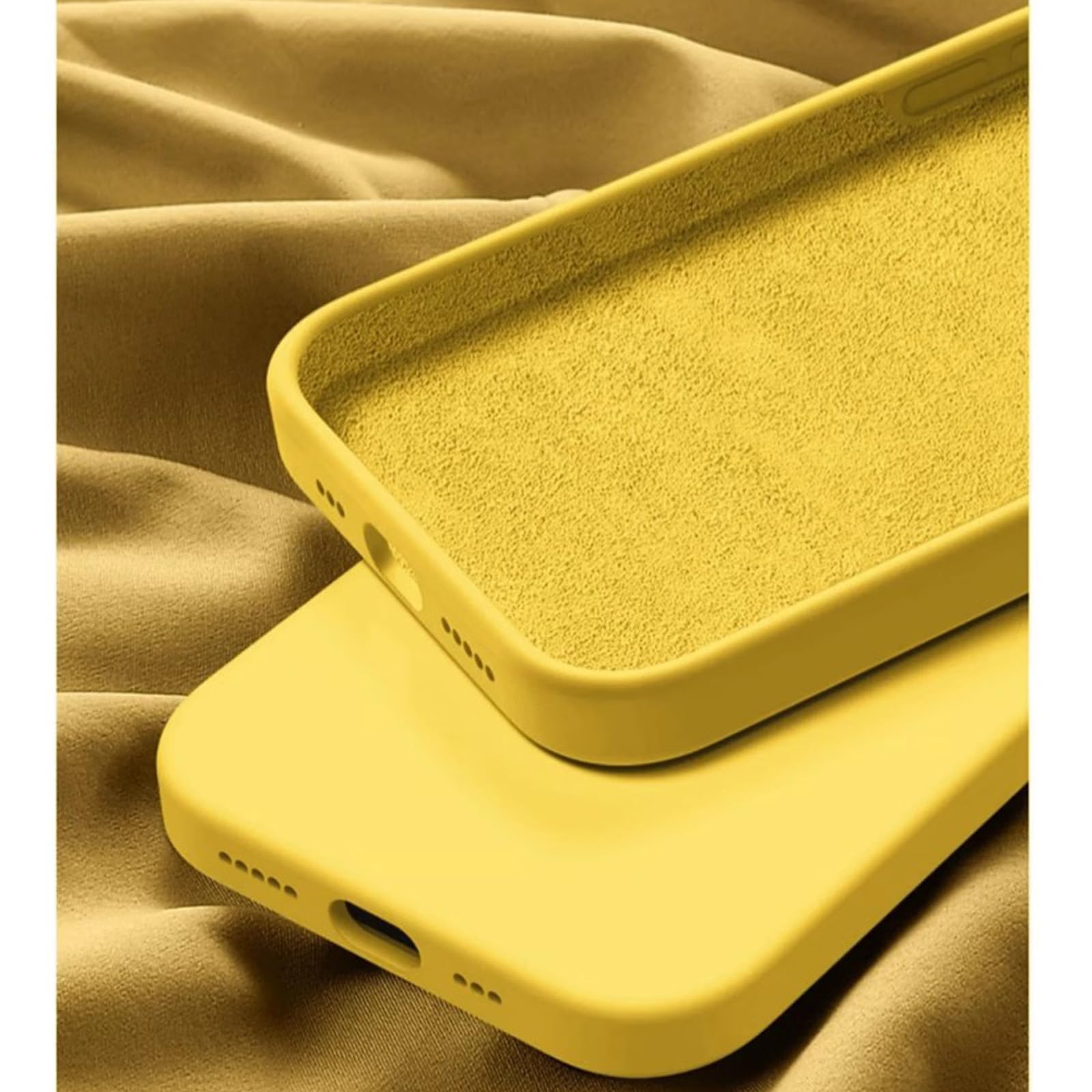 LXURY Etui na iPhone'a 15 Pro Max/15 Pro/15 Plus/15, oryginalne etui z płynnym silikonem z ochroną obiektywu ekranu, ultracienkie, miękkie, odporne na upadki, białe, 38 cm