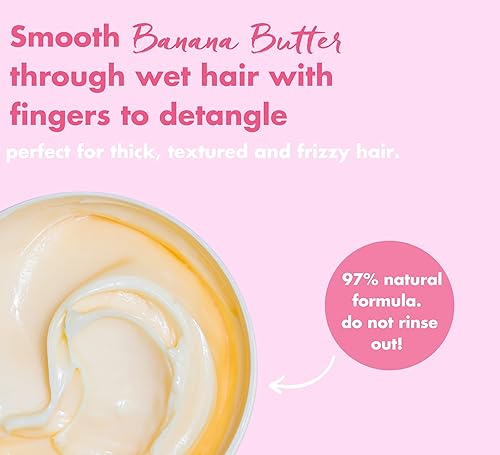 Miniatura 2 de Umberto Giannini Kit de lavado y estilo de mantequilla de plátano, champú y acondicionador 97% natural, acondicionador vegano sin enjuague y spray