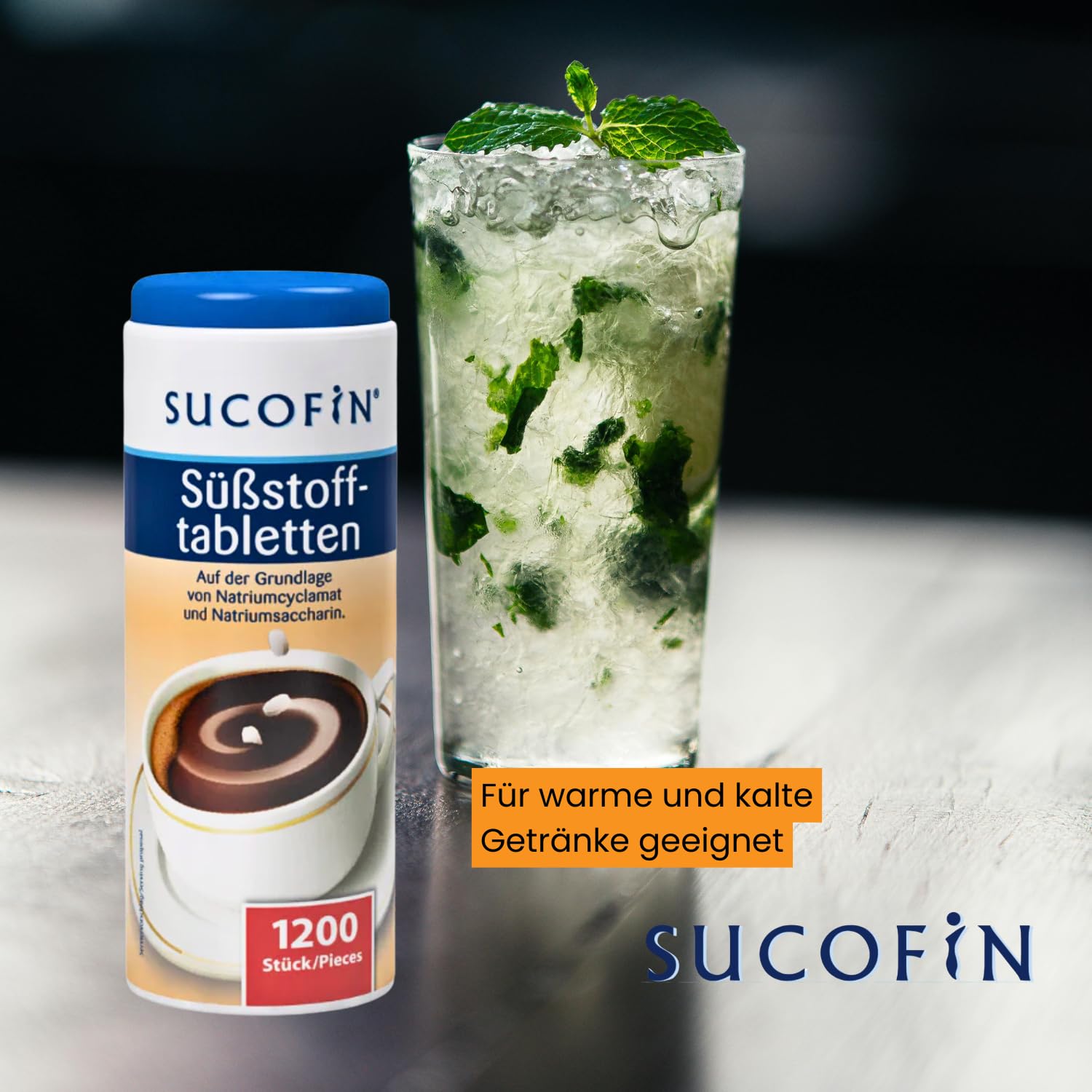 SUCOFIN Süßstoff Tabletten 40er Pack x (1200 Stk á 72g) Tafelsüße für Kaffee Vorteilspack