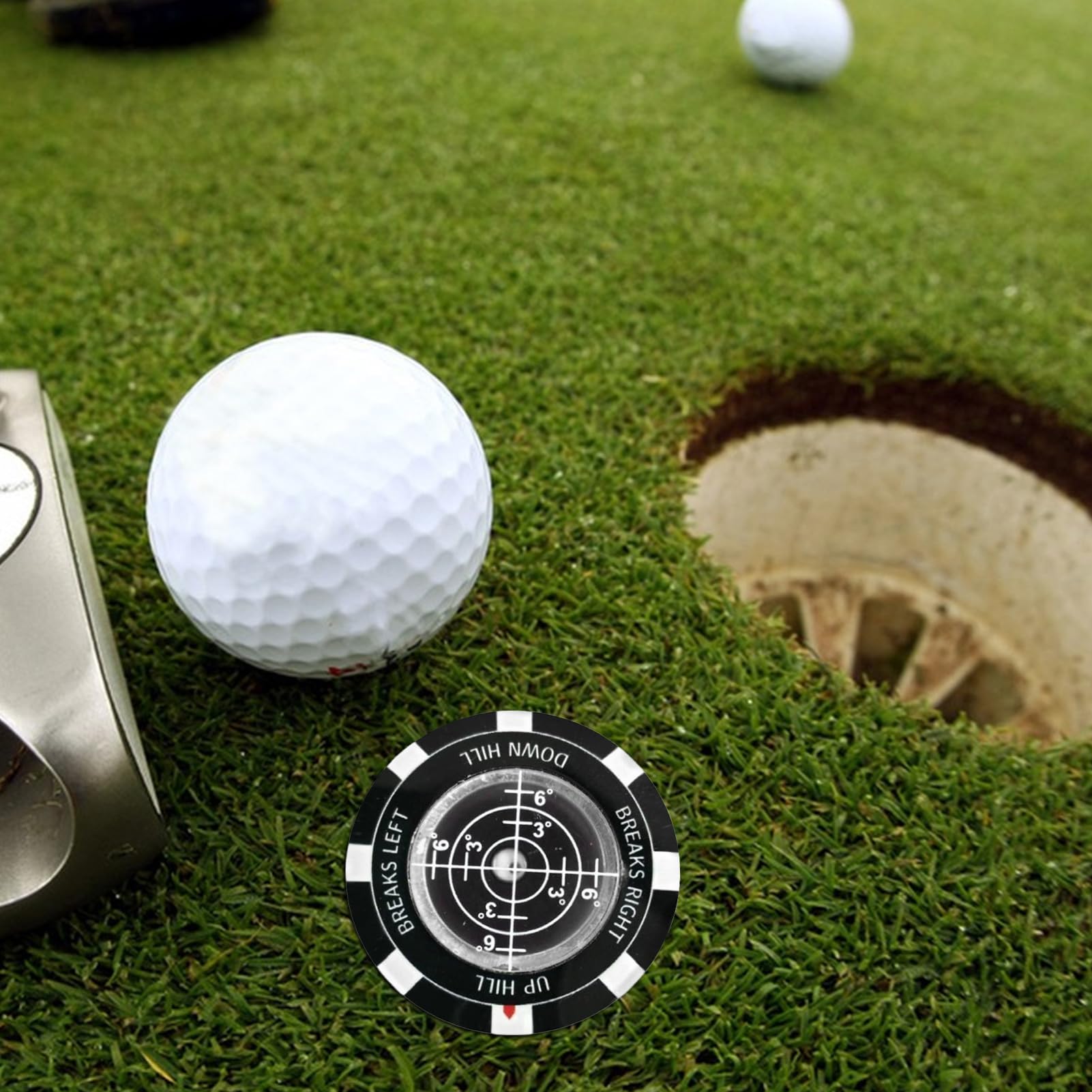 Marcador De Bola Lector De Green Herramienta De Putt con Nivel De Doble Cara Preciso Portátil