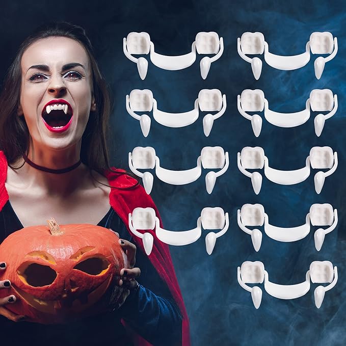 9 Pcs Retractable Vampire Fangs Retractable Vampire Teeth