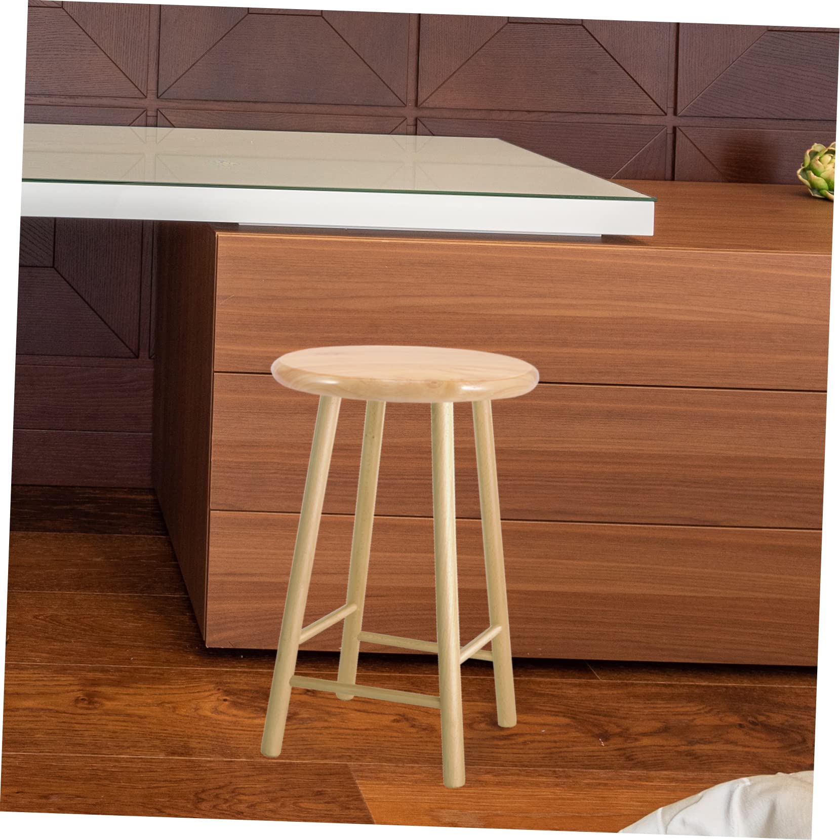 WOONEKY Sedile Sedia 2 Pcs Sedili Di Ricambio Industriali Sgabello Con Serratura Della Porta Del Capannone Sedia Rotonda Sedile In Legno Pezzo Di Sedile Fornitura
