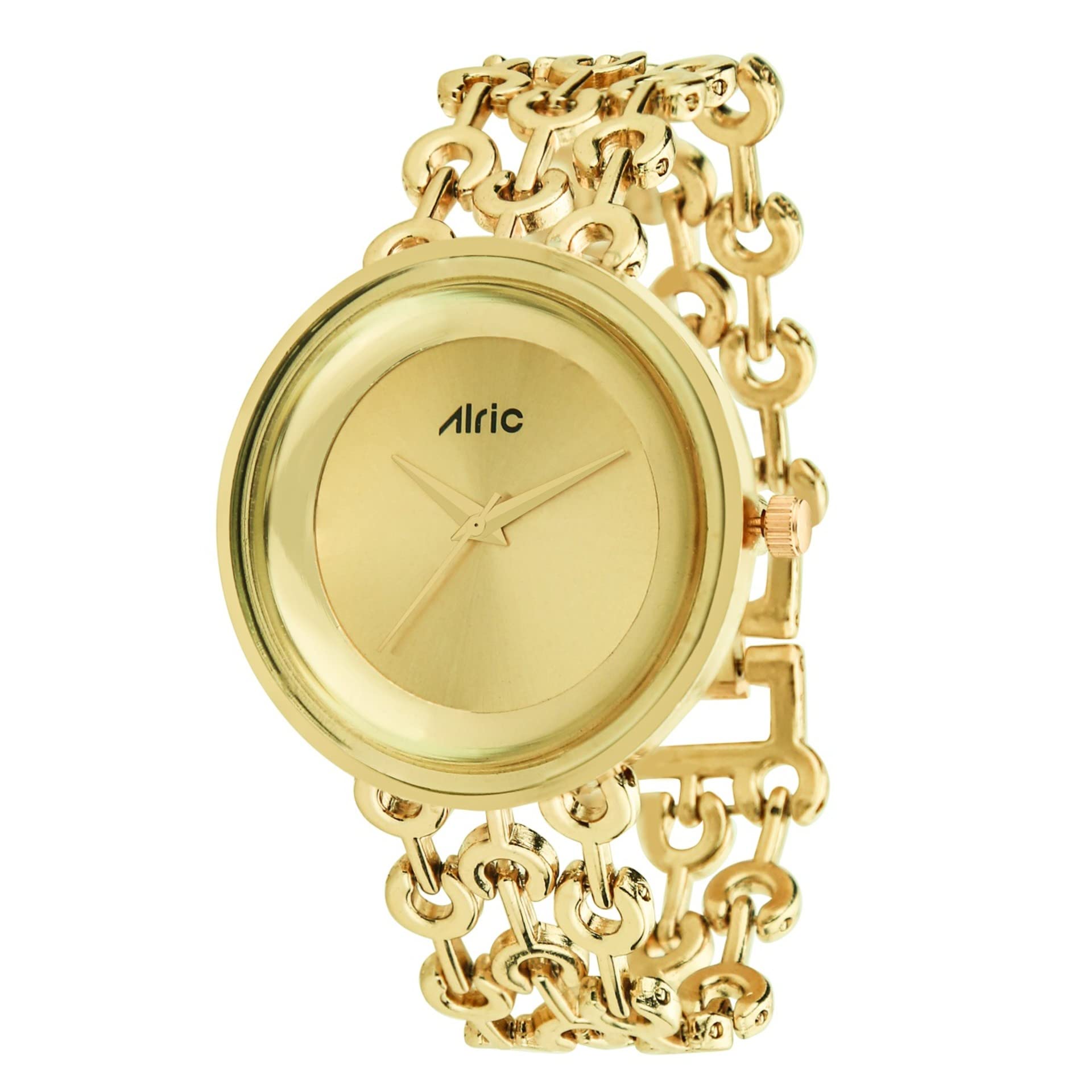 Alric (BRACE Stylish Ladies Watch for Girls || Glossy Metallic Finish Bracelet Watch || Analog Quartz with Jewels || Trendy Round and Square Dial || Elegant Watch for Women (Golds) (B09W9KBR6H) Amazon Price History, Amazon Price Tracker