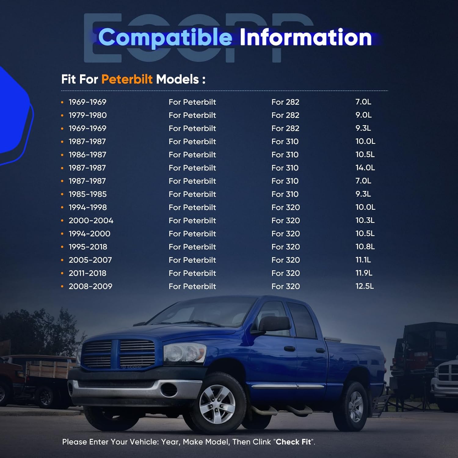 ECCPP A/C Heater Climate Control Module Panel Q21-6119 Compatible with 1995-2000 for Peterbilt 200 5.9L HVAC Control Module 2008-2015 for Peterbilt 210 6.7L