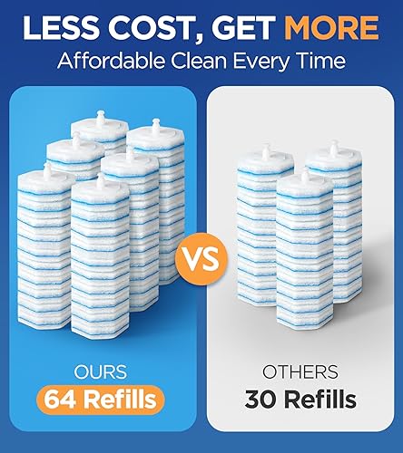 Miniatura 5 de 64 unidades de recambios desechables para varita de inodoro Clorox, limpiadores de taza de inodoro con 5 veces más poder de limpieza con fórmula