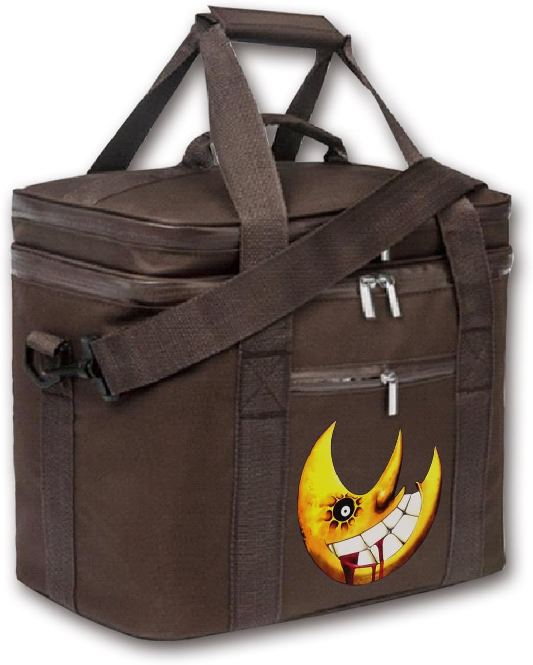 Kaylin Soul Eater Awesome Moon Logo Large Capacity Car Soft Cooler Tote Insulated Lunch Bag(Brown)