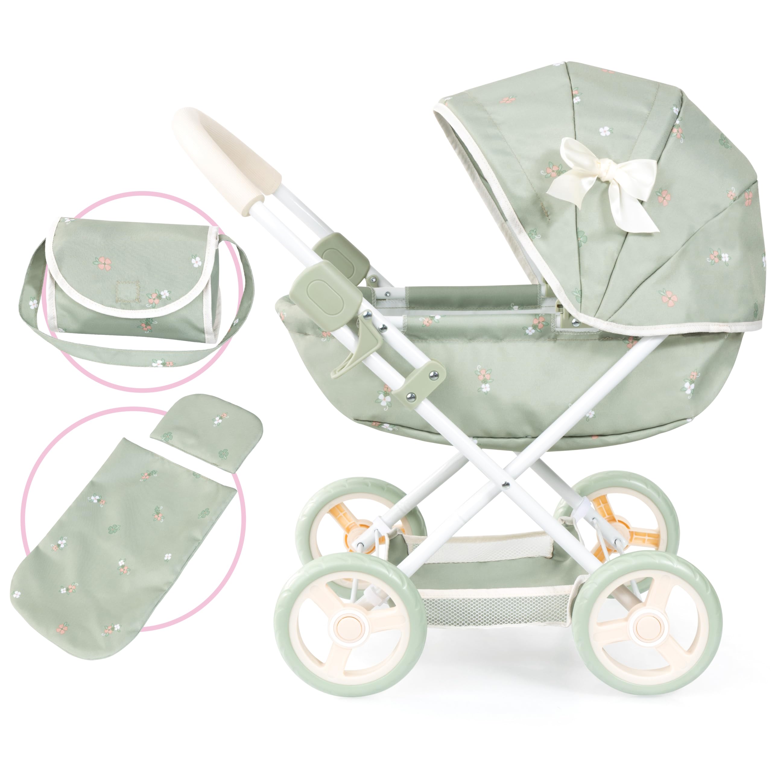 Bayer Design dolls pram Cosy with bag, blanket and cushion, soft handle