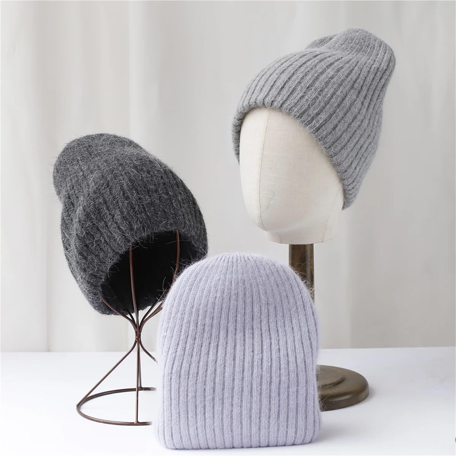 Thick and Warm Ski Hat, Knitted Pullover Cap for Men & Women, Winter Hat, Solid Color Casual Beanie for Cold Weather(Orange)