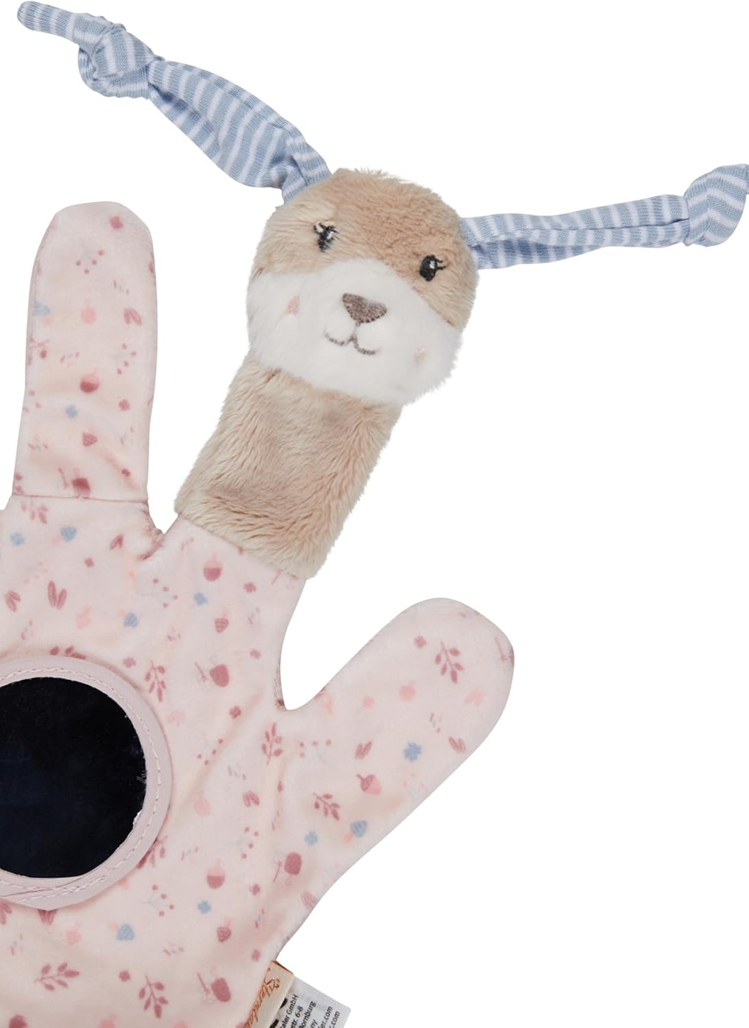 Motor Skill Development Hand Puppet Hanni with Rattle, Crinkle Paper and Mirror by Sterntaler