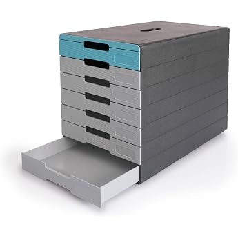 Durable Idealbox Pro 776306 Drawer Box 7 Compartments Blue