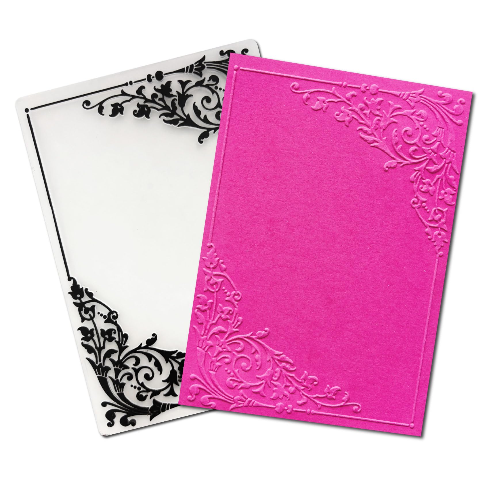 Arrietty Arriettycraft Swirls Leaves Corner Frame Plastic Embossing Folder For Scrapbook Diy Album Card Tool Plastic Template Folders