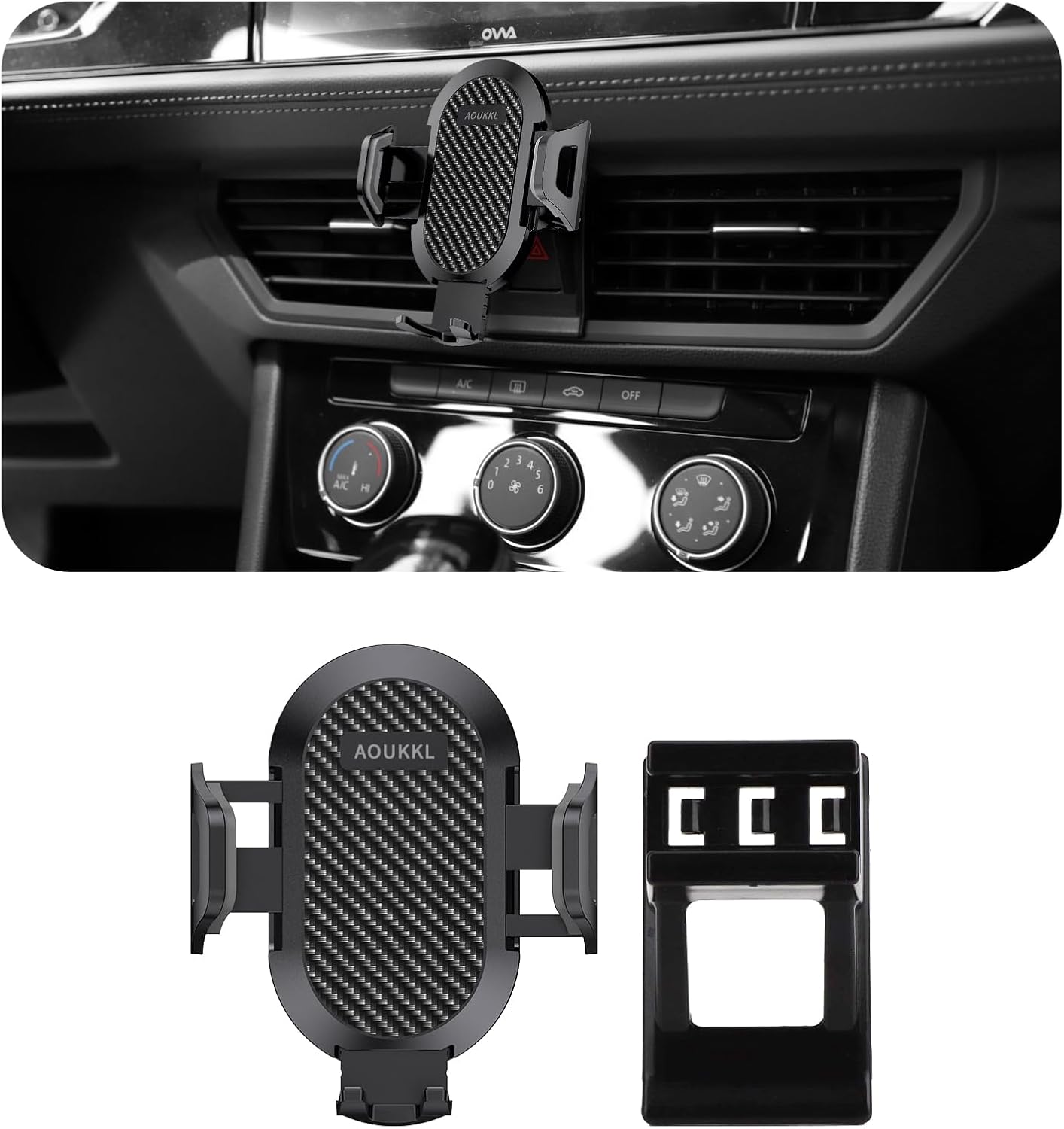 Car Phone Holder Fits for Volkswagen Jetta 2019-2025 and VW Jetta GLI 2019-2025 Accessories,Thick Cases Friendly,Cell Phone Mount for 4-7 in Phones,360 Degree Rotation,Easy to Install