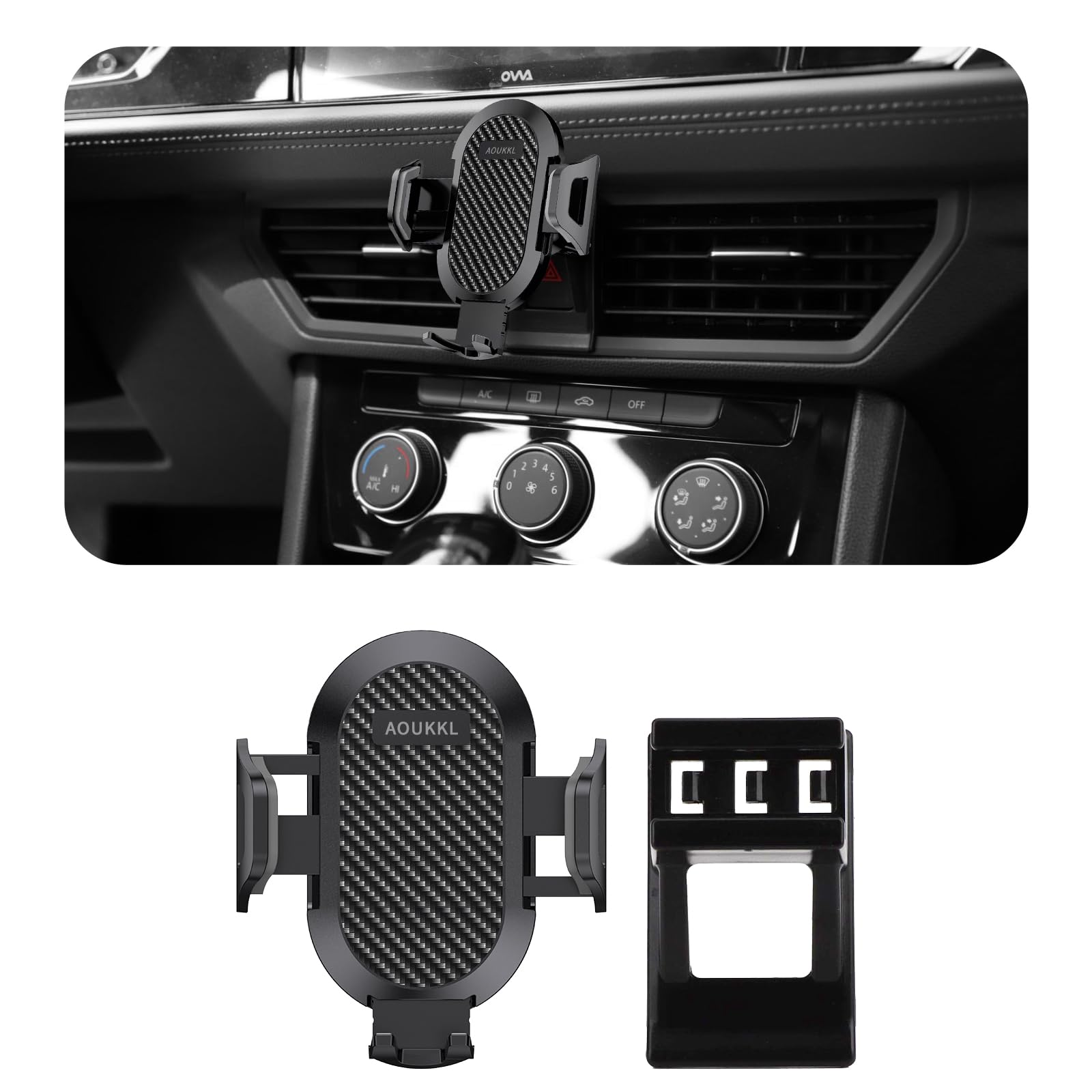 AOUKKL Car Phone Holder Fits for Volkswagen Jetta 2019-2025 and VW Jetta GLI 2019-2025 Accessories,Thick Cases Friendly,Cell Phone Mount for 4-7 in