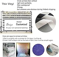 Vista 7 de Fondo fotográfico negro y morado con tacones altos plateados, globos de rosa morada para fiesta de cumpleaños número 70, telón de fondo