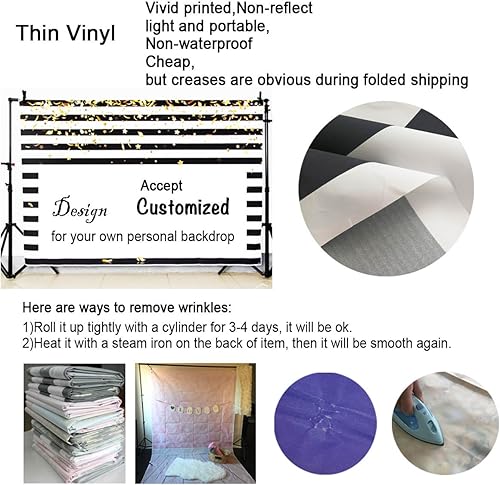 Miniatura 7 de MEHOFOTO Fondo fotográfico negro y morado con tacones altos plateados, globos de rosa morada para fiesta de cumpleaños número 70, telón de fondo