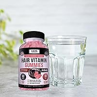 Vista 6 de Kaya Naturals Gomitas para el crecimiento del cabello, biotina, 5000 mcg, vitaminas para un cabello, piel y uñas saludables, suplemento de belleza