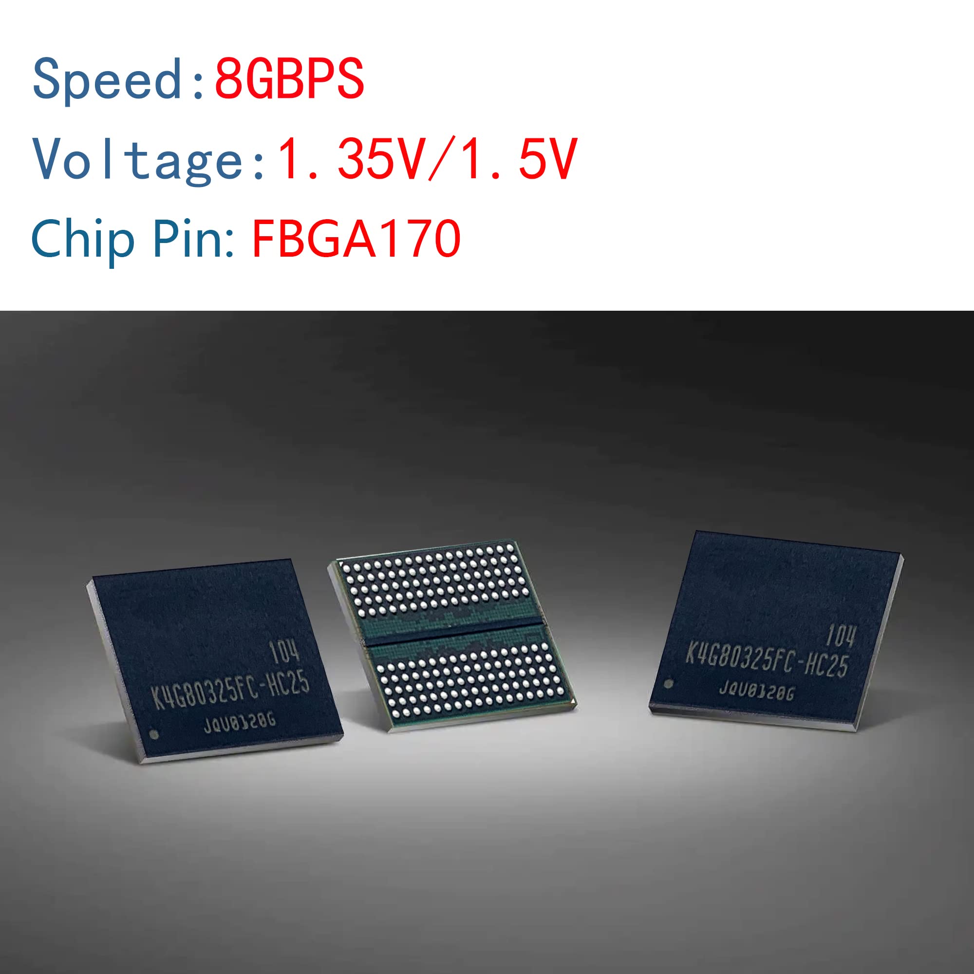 Amazon | GEEKPC グラフィックスメモリチップ VRAM K4G80325FC-HC25