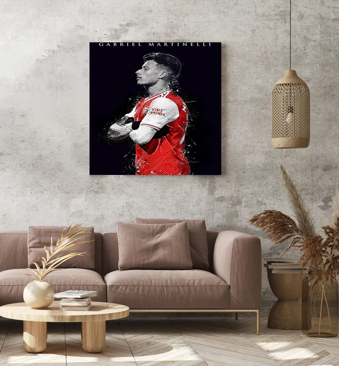 Printed Framed Canvas Painting for Home Decor Office Wall Studio Wall Living Room Decoration (22x22inch Wrapped) - Gabriel Martinelli