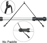 Vista 2 de YYST Kit de 2 soportes para remo de kayak con anillo en D, con ganchos en J y tornillos, sin remo, sin kayaks