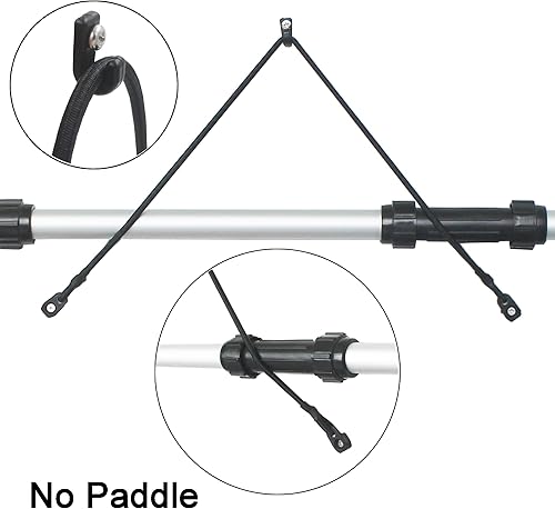 Miniatura 2 de YYST Kit de 2 soportes para remo de kayak con anillo en D, con ganchos en J y tornillos, sin remo, sin kayaks