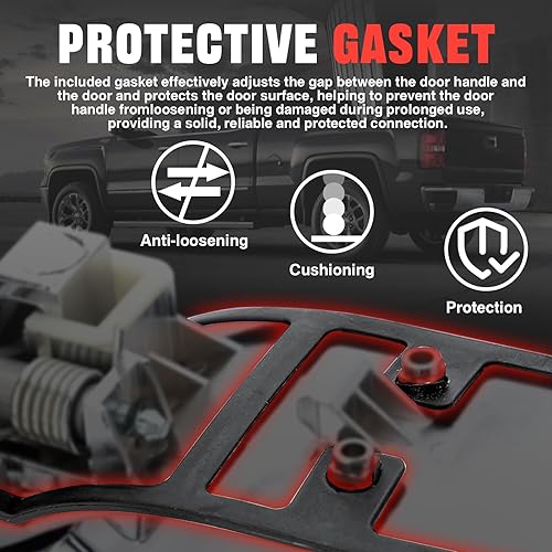 Miniatura 10 de WEILEITE Manijas de puerta cromadas para Chevy Silverado GMC Sierra 1500 Cadillac Escalade Yukon XL Denali Chevrolet 2500 3500 HD Tahoe Avalanche