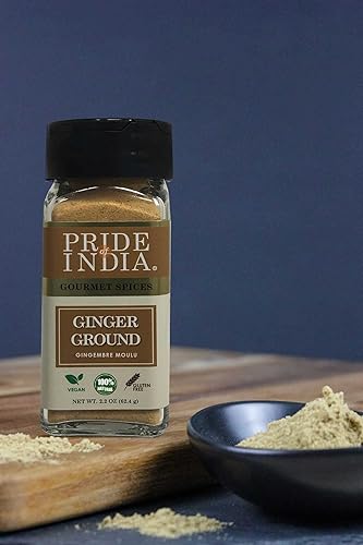 Miniatura 4 de Pride of India  Jengibre Fino Molido  Especia Gourmet  Se Mezcla Bien  Bueno para CocinarHornearTé y Más  Sin Aditivos  Polvo de Raíz Fresca  Fácil