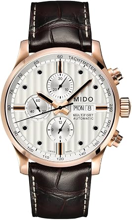 MIDO Multifort Chronograph - Swiss Automatic Watch for Men - Silver Dial - Case 44mm - M0056143603100
