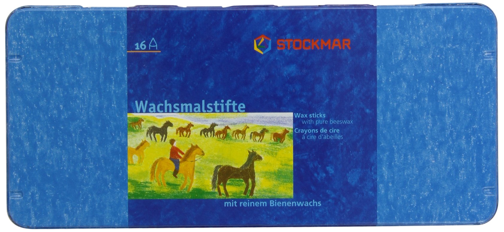 STOCKMARCrayons 16 Pieces in a Tin Box