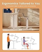 Vista 7 de Ergear ErGear Height Adjustable Electric Standing Desk, 55 x 28 Inches Sit Stand up Desk, Memory Computer Home Office Desk (Natural) (EGESD6N)