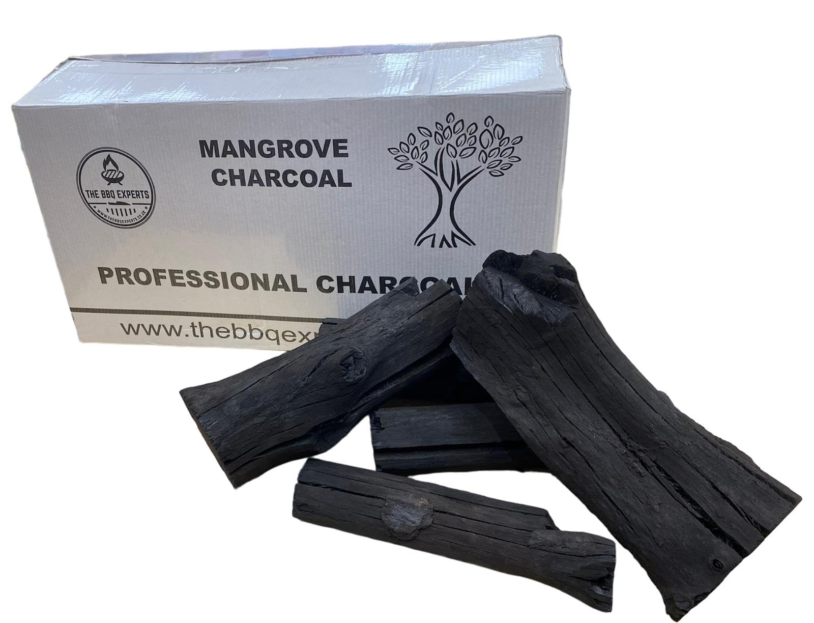 10kg Mangrove A Grade Charcoal by The BBQ Experts – Restaurant-Grade Oak Wood Charcoal for BBQ, Smoking & Grilling – Long Lasting Charcoal - 5 Hour Burn Time