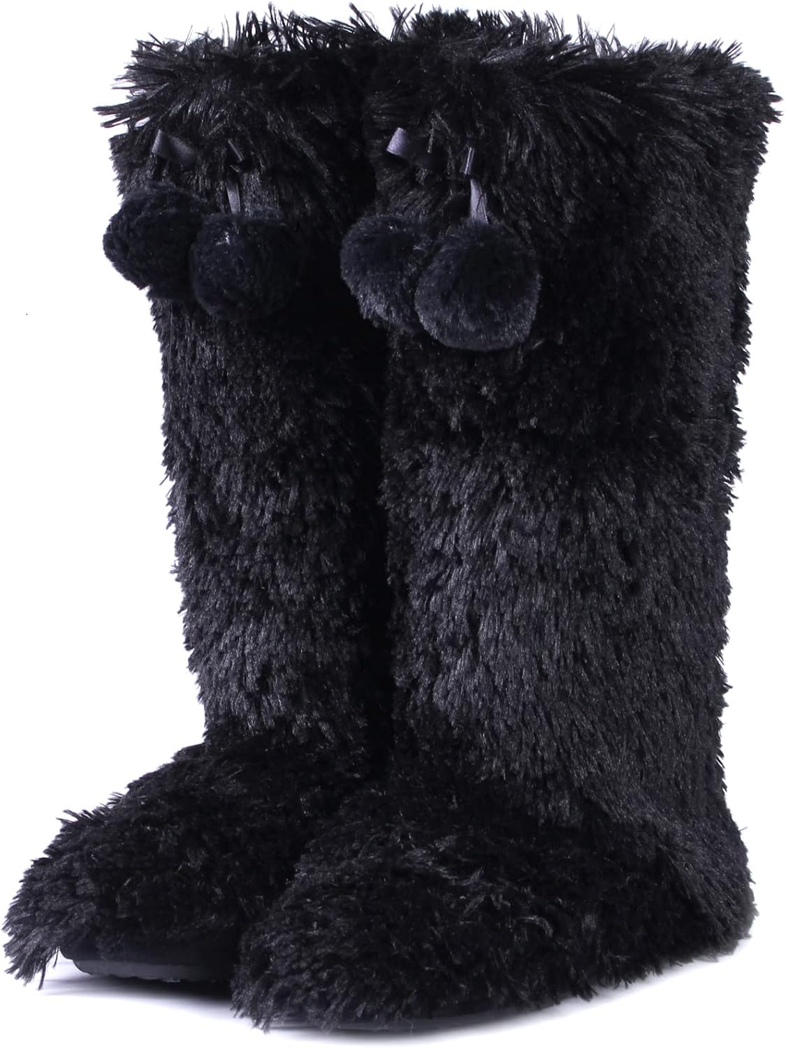 Forfoot Slipper Boots, Cozy Indoor Booties for Women Fluffy Comfortable House Shoes Fuzzy Anti-Slip Boots Winter