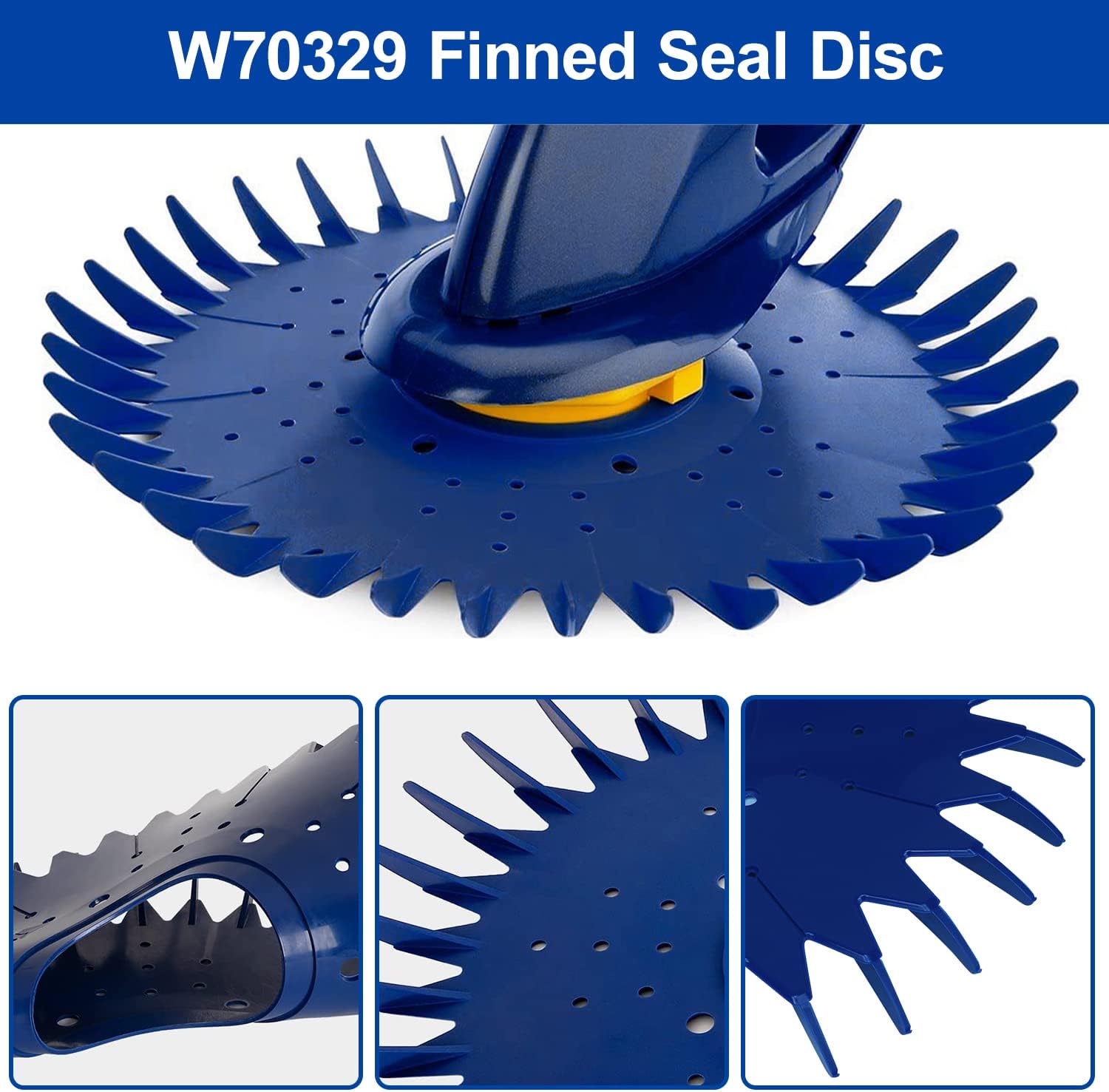 YEECHUN W70329 Finned Disc Seal & W69698 Pool Cleaner Diaphragm & W70327 Foot Pad Pool Cleaner Replacement Parts for Zodiac Baracuda G2 G3 G4 Replace W69721 W72855, 6 Pack