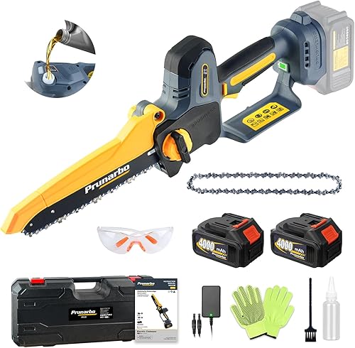 Mini motosierra alimentada por pilas de 8 pulgadas, motosierra eléctrica pequeña de mano, inalámbrica, compatible con baterías Makita de 18 V,