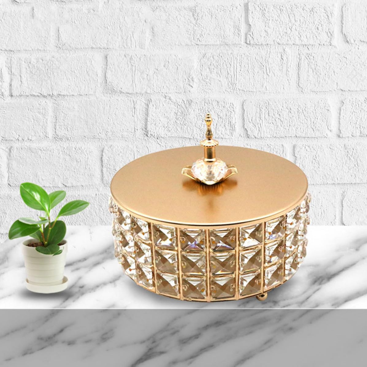 Metal Tarro de Vidrio Almacenamiento Multiusos de para Frutas y Dulces